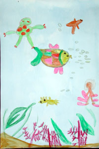 Concorso di disegno Uno sguardo sott'acqua i vincitori del 2002 — Sezione: elementari — Menzione Speciale: Cla · parte 3 – immagine 4