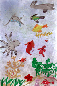 Concorso di disegno Uno sguardo sott'acqua i vincitori del 2002 — Sezione: materne · parte 5 – immagine 5